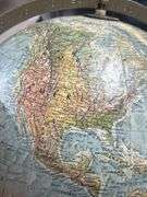 Old metal frame globe