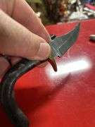 Damascus stag horn Damascus boot knife