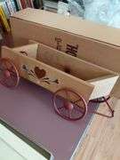 Homco wagon in box and wall plaques