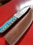 Damascus Robin egg blue handle with really nice detailing ￼