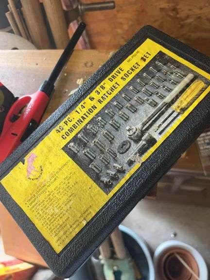 Socket set in hard case
