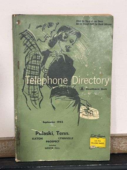 1962 Pulaski TN Telephone book