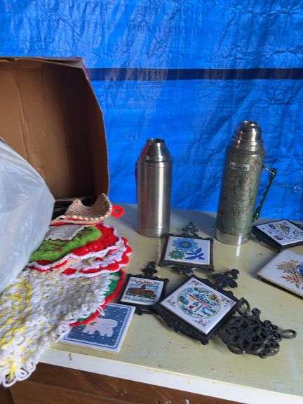 Box lot: Triviots -handmade items-Stanley thermos and more