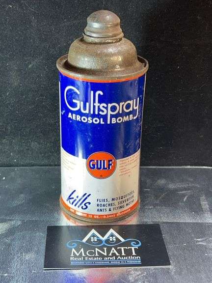GULF Advertising can with hard to find metal cap
