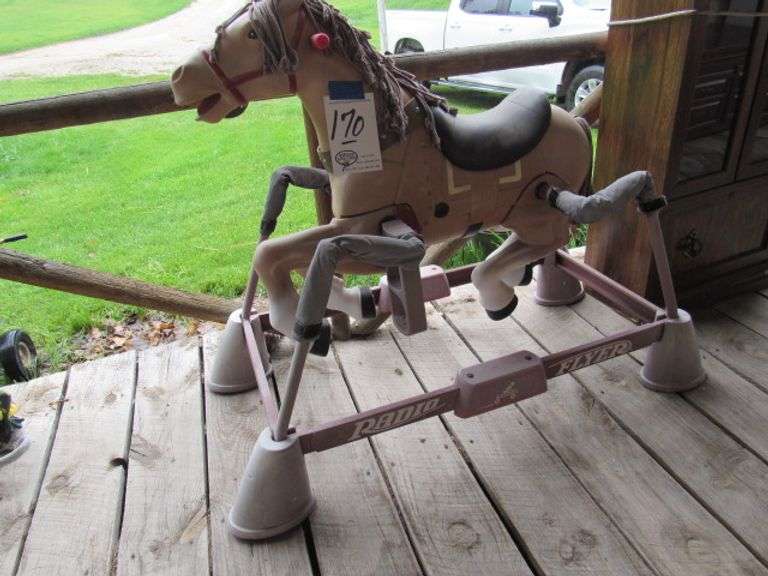 thumbnail image 2 of Toddler Rocking Horse Rubber Bands Radio Fly / Today's Kids Bounce Horse Pony & Zebra Red Wagon For Kids 2 of 11