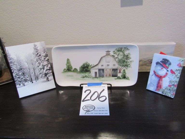 FOUR PIECES OF ARTWORK