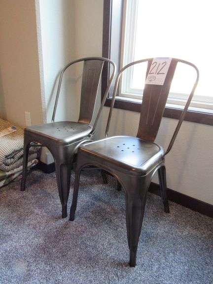 TWO METAL CHAIRS