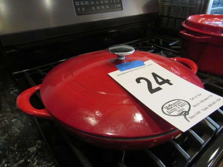 4 QUART ONEIDA COVERED CERAMIC SKILLET