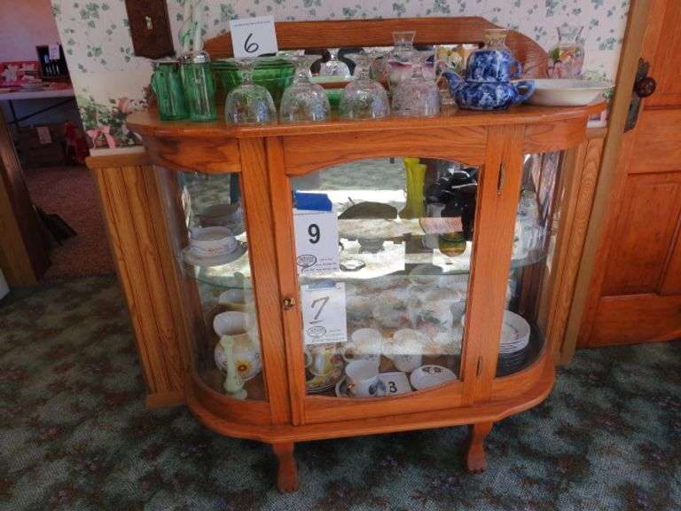 MIRRORED CHINA CABINET 14.5"X44"42" LONG