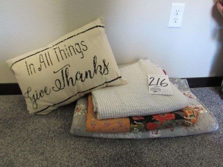 THREE THROWS AND THROW PILLOW