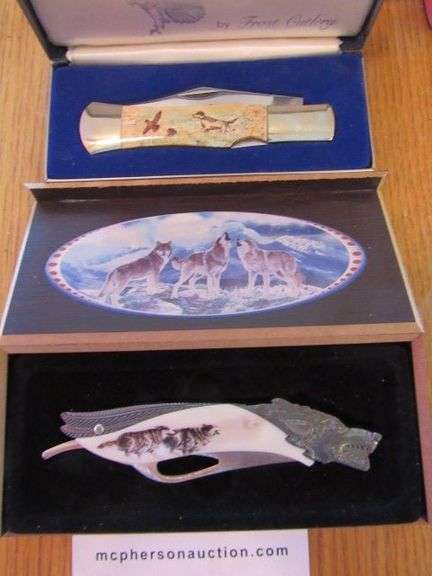 TWO COLLECTOR KNIVES - AMERICAN WILDLIFE