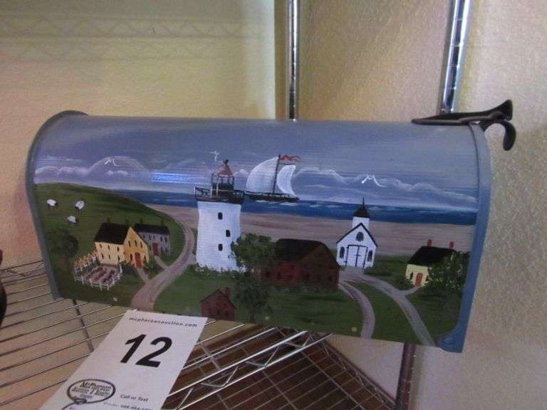 PAINTED MAILBOX - SEASHORE SCENE