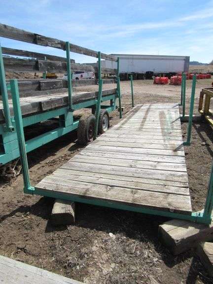 20' X 6' STEEL FRAME WITH WOOD DECK WALK WAY - LIGHT DUTY WORK DECK OR ...