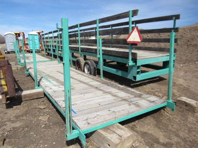 20' X 6' STEEL FRAME WITH WOOD DECK WALK WAY - LIGHT DUTY WORK DECK OR ...