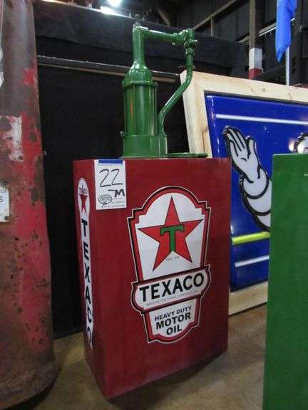 22" METAL LUBESTER FRESH PAINT AND TEXACO STICKERS