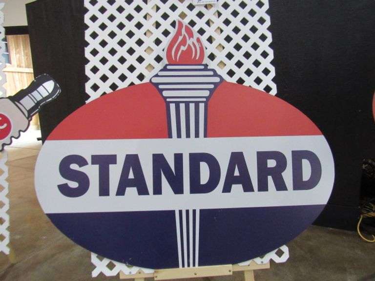 STANDARD METAL SIGN REPRODUCTION W/ EASEL 48"W X 40"H