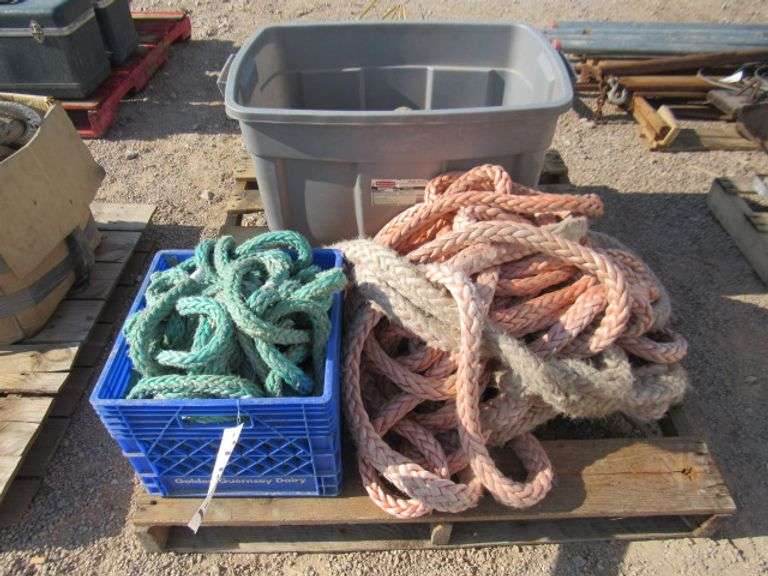 THREE HEAVY NYLON ROPES 150', 1