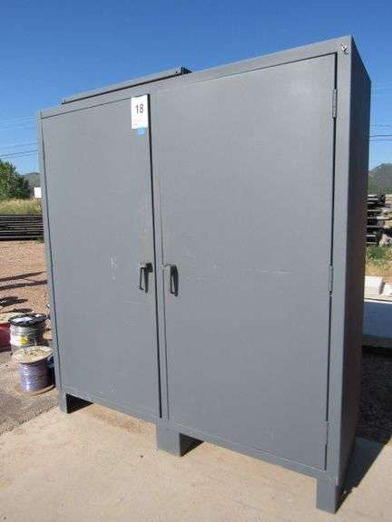 HEAVY DUTY METAL SHOP CABINET DOUBBLE DOOR WITH ADJUSTABLE SHELVING 72"X79"X24"D