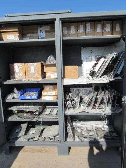 9 SHELVES OF ASSORTED LED LIGHTING COMPONENETS
