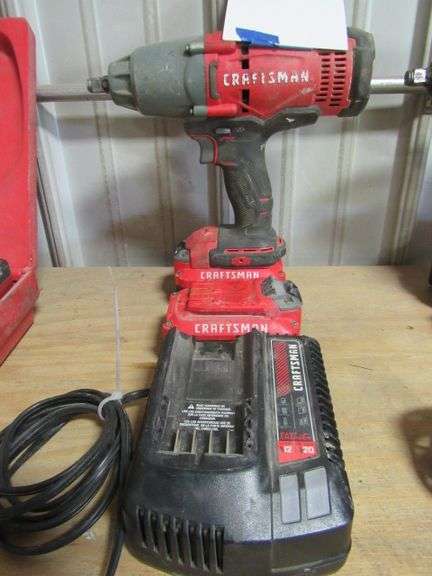 CRAFTSMAN 20 VOLT 1/2" RE CHARGEABLE IMPACT WRENCH INCLUDES 2 BATTERIES AND CHARGER