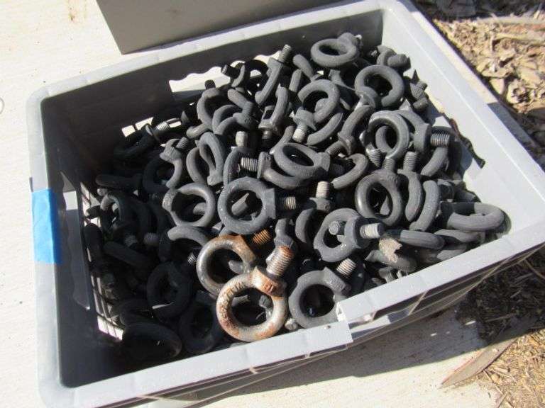LARGE QUANTITY OF METAL BOLT EYELITS APPROZX 1" DIA 3/4" BOLT THREAD ALL BRAND NEW STOCK