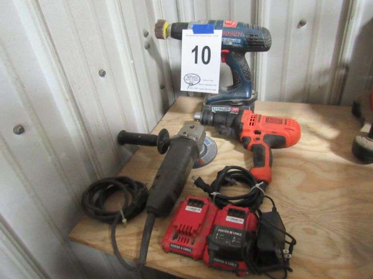 3 ASSTD. ELEC. POWER TOOLS AND 2 BATTERIES