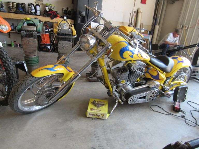 2003 BIG BEAR CHOPPER: ALWAYS BEEN STORED INSIDE, HAS BEEN RIDDEN FOR ABOUT 5 YEARS, HAS BEEN STARTED PERIODICALLY -  LOTS OF CUSTOM PARTS: REV TECH HEADS, SELLER HAS PASSED AWAY SO COME CHECK THIS ONE OUT FOR YOURSELF! BUY THIS ONE AND BE READY FOR THE RALLY - VERY VERY NICE BIKE