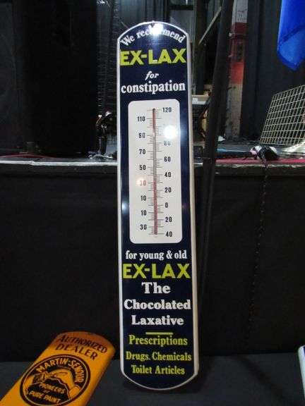 EX LAX REPRODUCTION THERMOMETER 8" X 38"