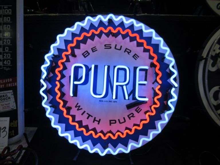 PURE NEON SIGN NEW 24" DIAMETER