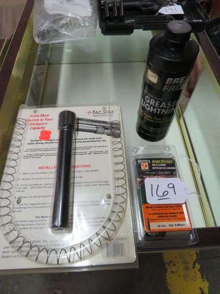 Magazine Cleaner 12 GAUGE SHOTGUN MAGAZINE EXTENSION, RIFLE CLEANER AND PARTIAL BOTTLE ...