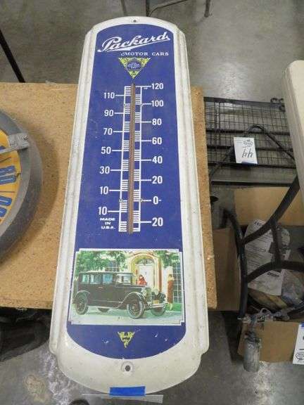 27" PACKARD METAL THERMOMETER REPRODUCTION