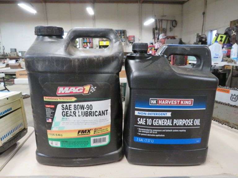 1/2 JUG OF GEAR LUBE AND 1/2 JUG OF GEN PURPOSE OIL