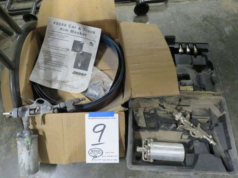 RIM MASTER & 2 DETAIL SPRAY GUNS WITH POTS