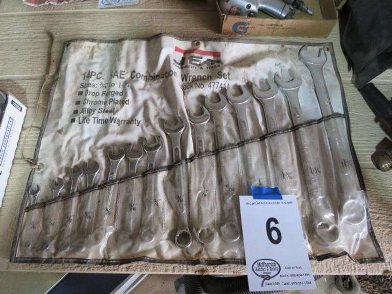 SET OF JET COMBINATION WRENCHES 3/8" -1 1/4"