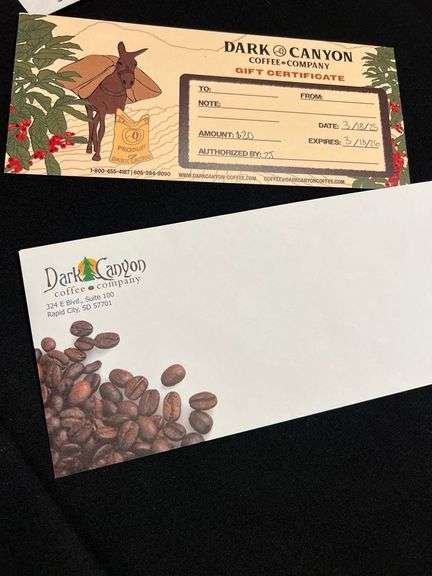 Coffee storage container, $20 gift card, coffee scoop, 3.5 oz Highlander Grogg coffee, Koppers chocolate- My Espresso Beans.