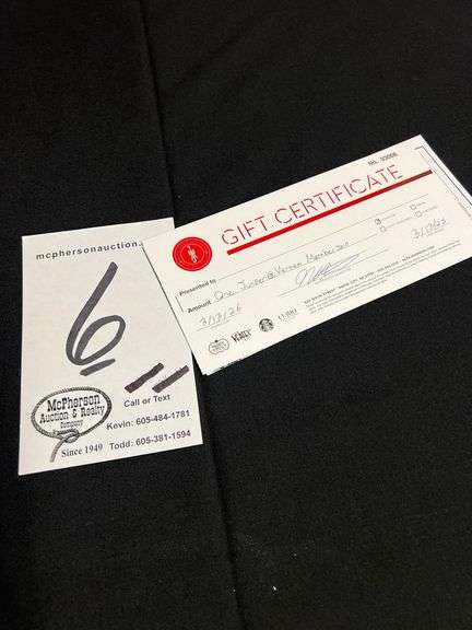 One year Membership to Vertex gift certificate