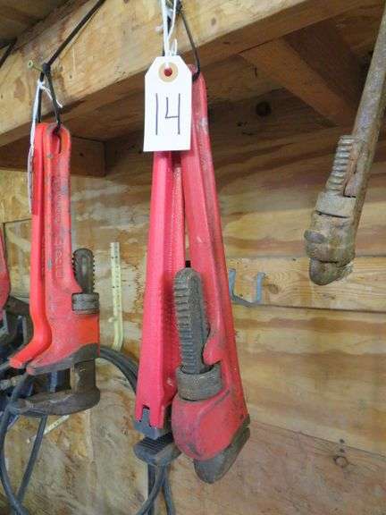 2-ACE 14" PIPE WRENCHES BOTH TO GO ONE MONEY