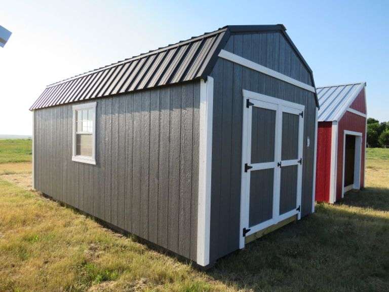 AMISH BUILT 11'3" X 20' STORAGE SHED / TINY HOME / BUNK HOUSE - DOUBLE DOOR - 3 WINDOWS - LOFT - VAPOR BARRIER IN THE ROOF - METAL ROOF - MOVING IS AVAILABLE FOR A FEE - Delivery is available $250.00 minimum or $5.25 per loaded mile. Call 605-381-2525 for shipping quote to your location