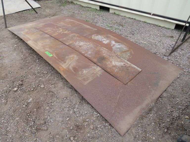 4'X10' SHEET OF 18/20 gauge METAL AND 13" x 7' 1/8" THICK SHEET