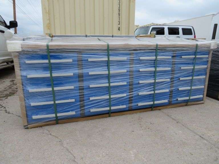 *** BRAND NEW *** 87"L X 23"W X 33"H 20 DRAWER BLUE COLOR BALL BEARING TOOL CABINET