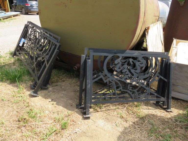NINE DECORATIVE FENCE PANELS - 29" TALL - 4 ARE 48' WIDE, 5 ARE 60" WIDE