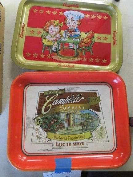 2 CAMBELLS SOUP COMPANY TRAYS