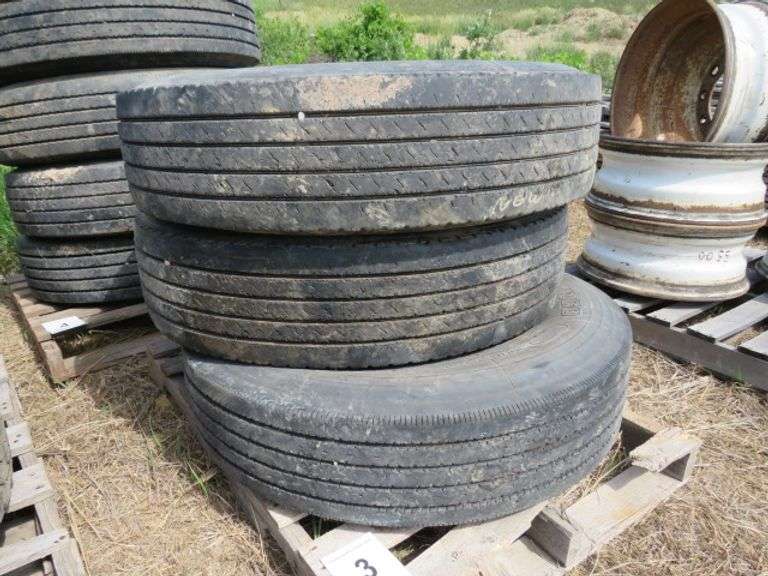 3 TRUCK TIRES, 11R 22.5