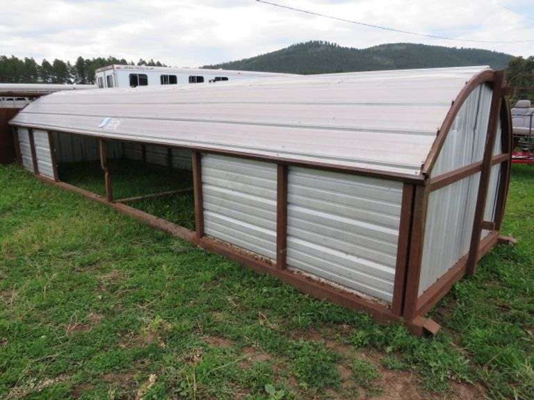 COMMON SENSE CALF SHELTER - 24' LONG X 7' WIDE X 6 TALL - ON SKIDS - EXCELLENT USED CONDITION - LOADER ON SITE TO ASSIST WITH LOADING THIS LOT