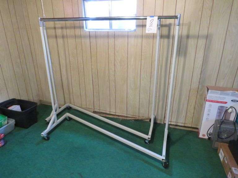 2 - ROLLING CLOTHES HANGING RACKS