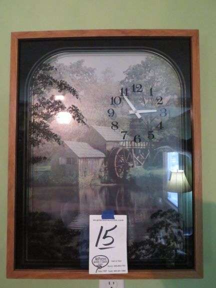 ARTWORK WALL HANGIN CLOCK 21" WIDE X 27" TALL