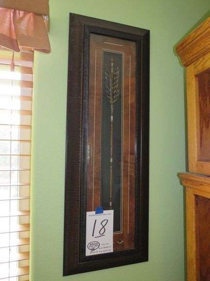 FRAMED ARROW ARTWORK 14" WIDE X 38" TALL