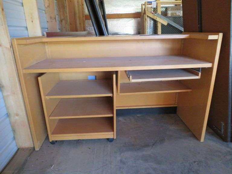 25" WIDE X 60" LONG X APPX. 38" TALL RECEPTION DESK