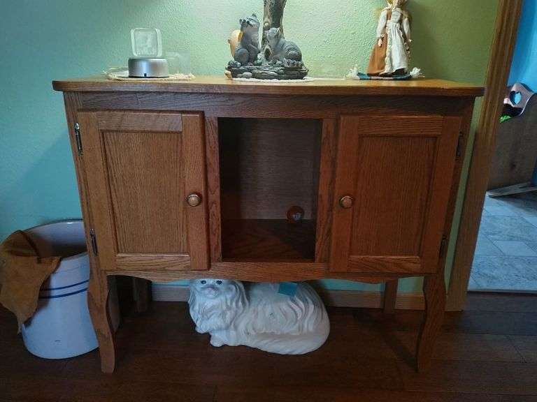 OAK WASH STAND 14" DEEP X 36" WIDE X 30" TALL
