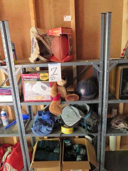 CONTETNS OF METAL SHELVING UNIT 30"X12"X61"INCLUDING THE SHELVING